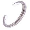 Karen Millen Metal Tropical Cuff in Gray (silver) - Lyst