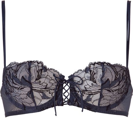 La Perla Steel Lace Sinfonia Bra in Gray (steel) - Lyst