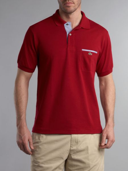 lacoste burgundy polo shirt