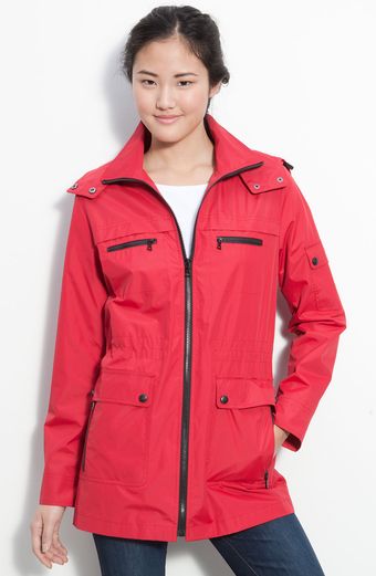 London Fog Contrast Trim Anorak - Lyst