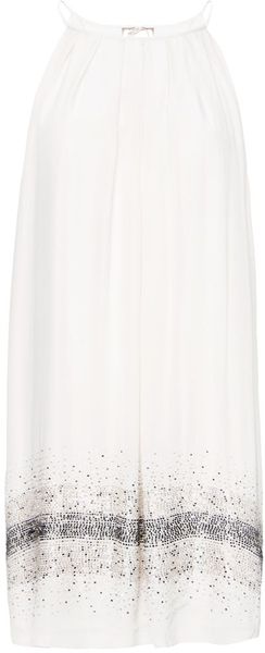 Mango Shiny Cocktail Dress in Beige (cream) - Lyst