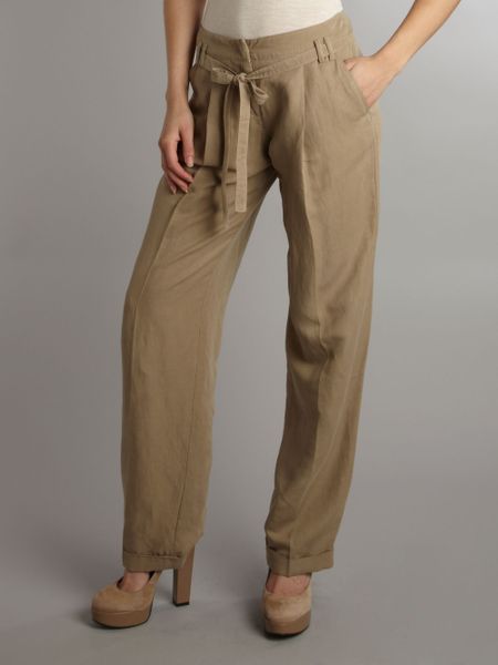 linen cargo trousers