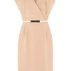 Oasis Fluro Belted Wrap Shift in Beige (stone) - Lyst