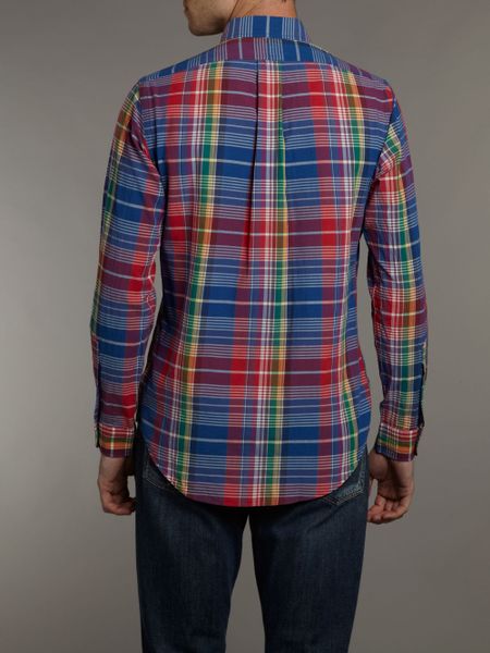 men's long sleeve madras shirt