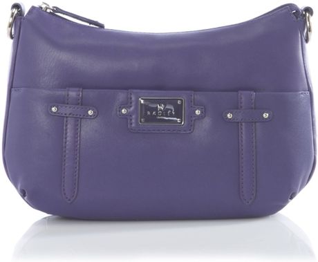 Radley Ealing Leather Medium Cross Body Bag in Purple