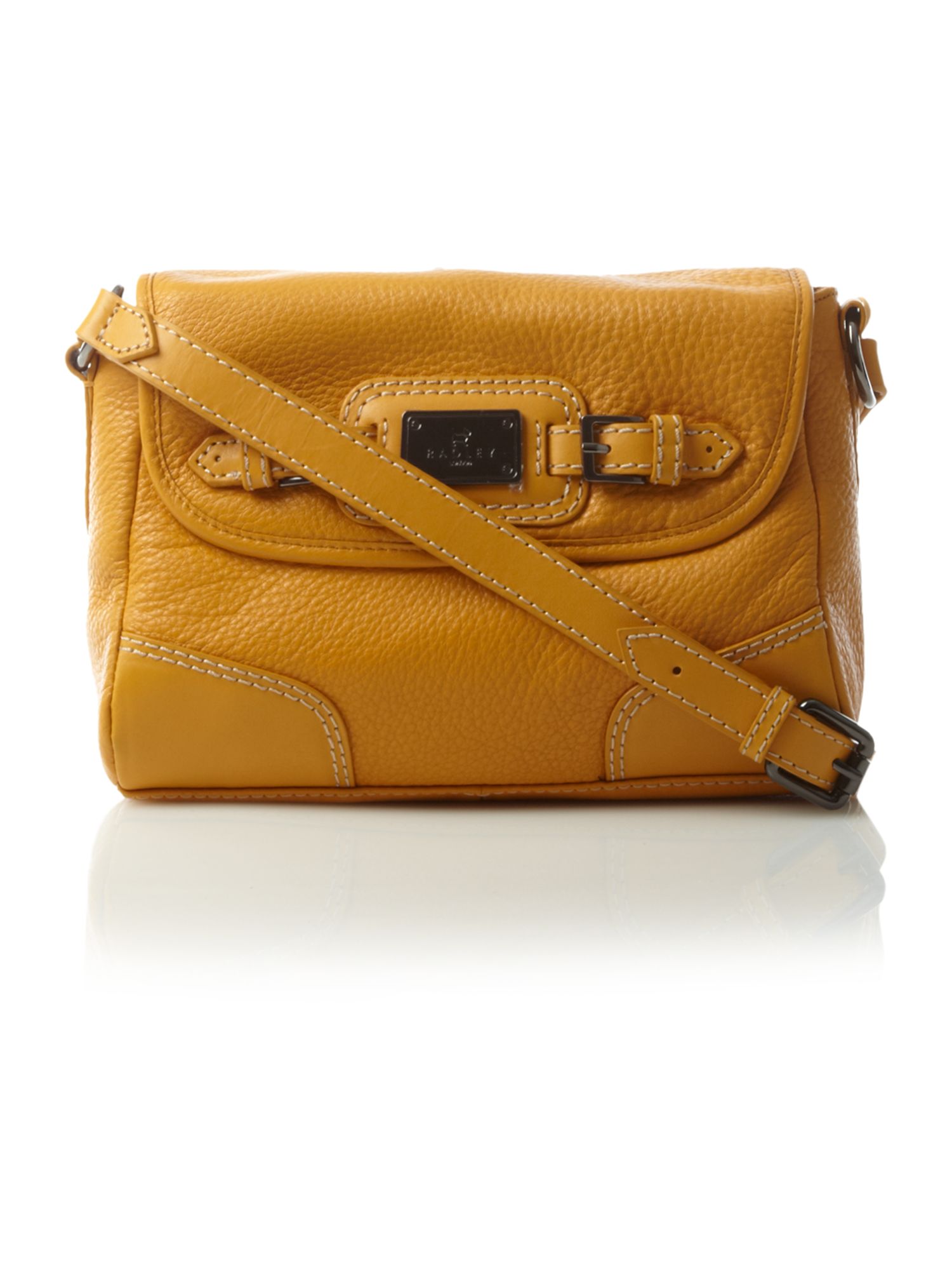 Radley Christa Medium Flapover Cross Body Bag in Gray (yellow) Lyst