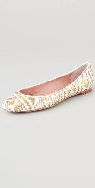 Rebecca Minkoff Uma Metallic Ballet Flats - Lyst