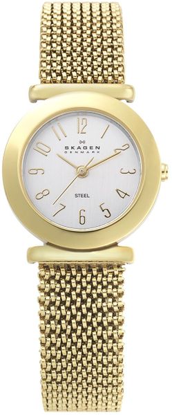 Skagen Stretch Mesh in Gold - Lyst