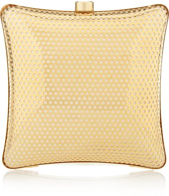 Stella McCartney Satinlined Perforated Box Clutch - Lyst