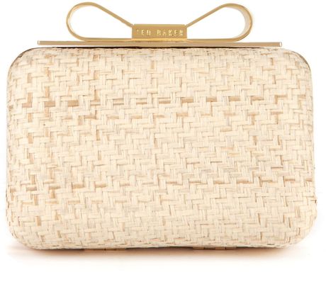 ted baker cream clutch