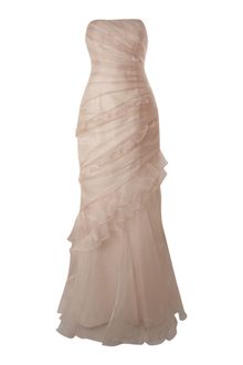 Theia Sleeveless Ruffle Mermaid Bridal Dress Stole - Lyst
