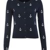 Tommy Hilfiger Teays Intarsia Cardi in Blue - Lyst