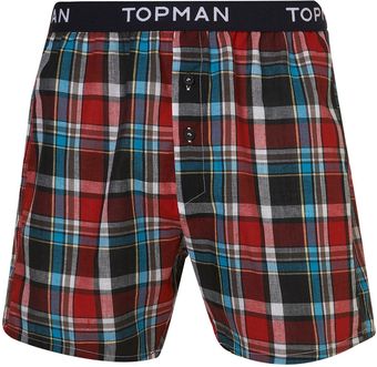  Checked Woven Underwear 