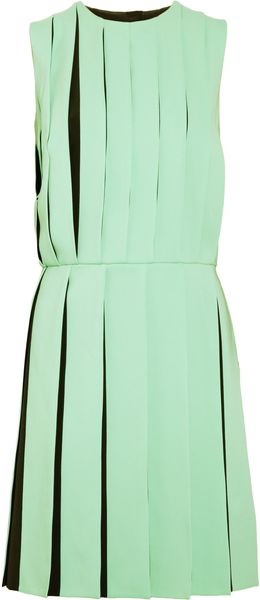 Versus  Pleated Crepe Dress - Lyst