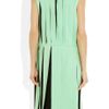 Versus Pleated Crepe Dress in Green (mint) - Lyst