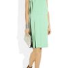 Versus Pleated Crepe Dress in Green (mint) - Lyst
