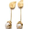 Yves Saint Laurent Rive Gauche Pearl Drop Earrings in Gold (pearl) - Lyst