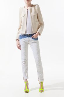 Zara Fantasy Fabric Blazer - Lyst
