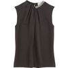 3.1 Phillip Lim Beaded Neck Top in Brown (asphalt) - Lyst