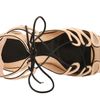 Alexander Mcqueen Lace Up Wedge Sandal  in Black (s) - Lyst
