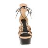 Alexander Mcqueen Lace Up Wedge Sandal  in Black (s) - Lyst