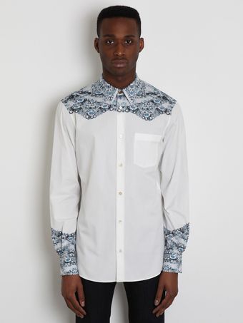 Alexander McQueen Print Poplin Shirt - Lyst