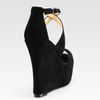 Alexandre Birman Suede Wedge Platform Sandals in Black - Lyst
