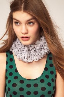 ASOS Collection Asos Polka Dot Ruffle Collar - Lyst