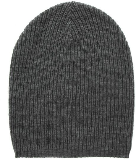 Asos Lightweight Oversized Knitted Beanie in Gray for Men (grey) Lyst