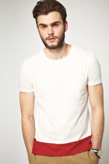 Asos T-shirt with Colour Panel and Pocket - Lyst