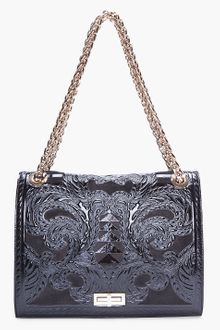 Balmain Black Ultimate Embossed Shoulder Bag - Lyst