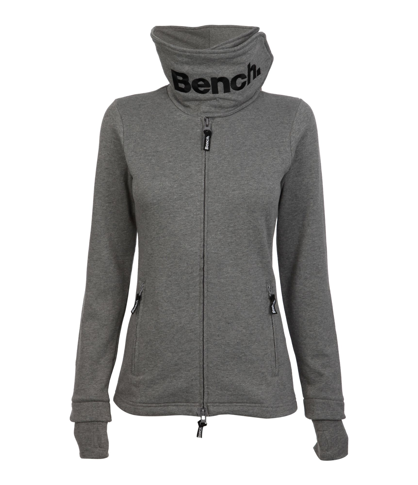 Bench Fast Forward Funnel Neck Sweat Jacket in Gray (mid grey marl) Lyst