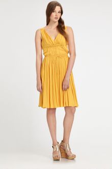 Boss Black Pleated Dress - Lyst