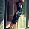 Burberry Prorsum Printed Inset Dress in Blue (malachite print) - Lyst