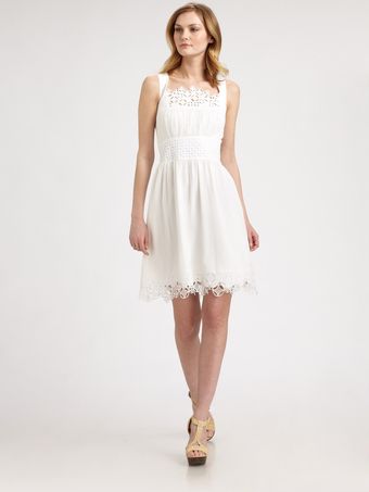 Catherine Malandrino Embroidered Silk Dress - Lyst