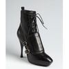Celine Black Leather Monk Strap Platform Ankle Boots in Black - Lyst