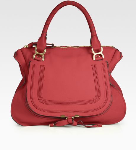 Chloé Marcie Large Shoulder Bag in Red (fetishred) - Lyst
