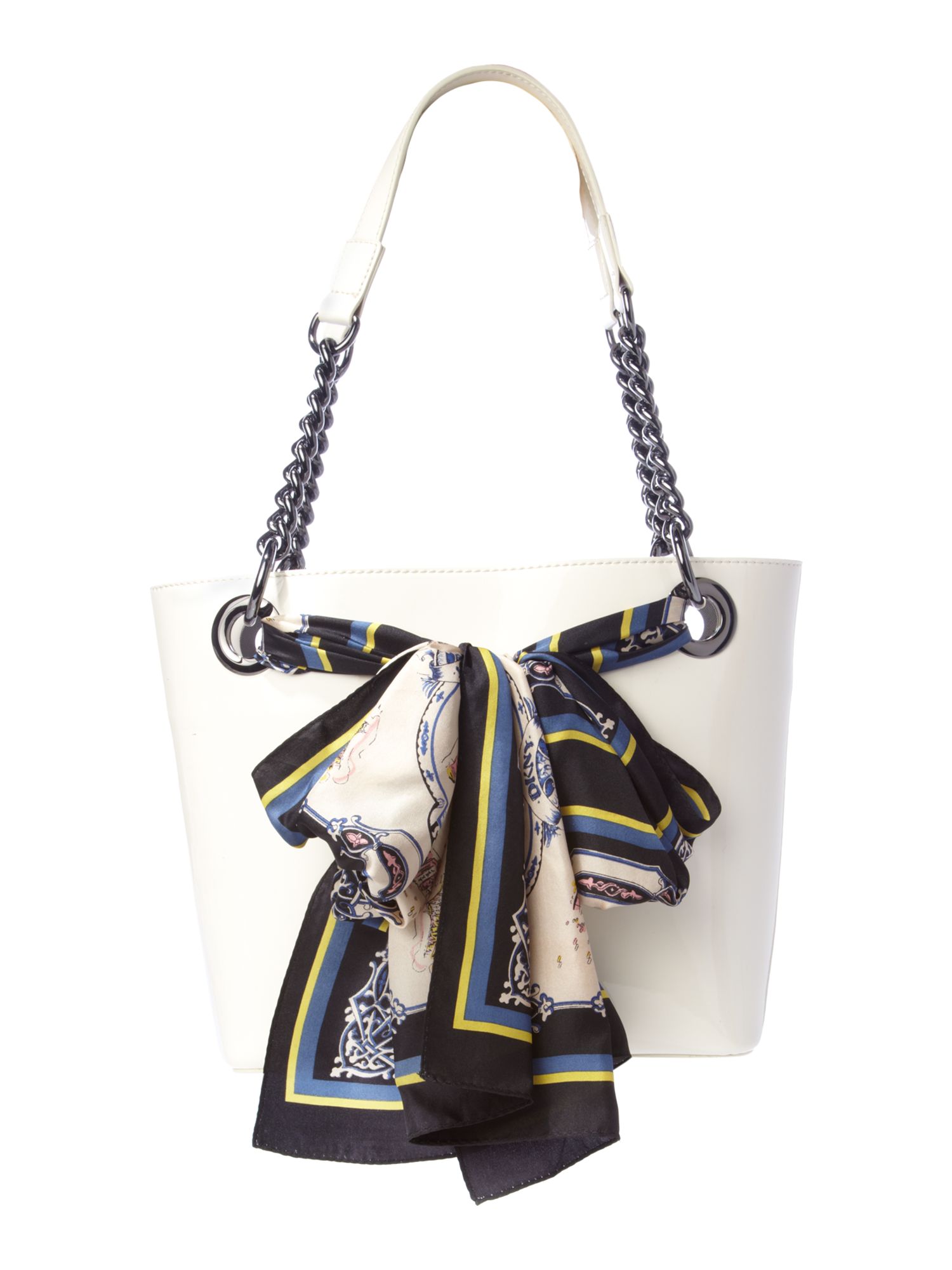 white shopper handbags
