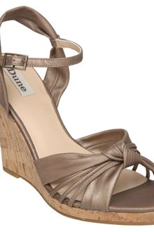 Dune Grand D Soft Knot Cork Wedge Sandals - Lyst