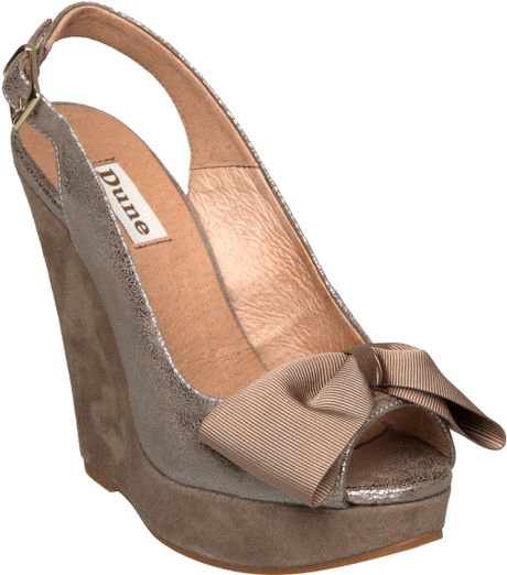 Wedge D Brown  Slingback brown sandals Harry slingback Dune (champagne wedge Peep Toe Sandals   in