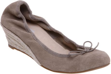 Dune Bramble Espadrille Low Wedge Sandals in Brown (taupe) | Lyst