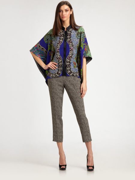Etro Cadie Capri Pants in Brown (black) - Lyst