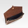 Fendi Chameleon Bustina Patent Leather Leather Clutch in Brown (black) - Lyst