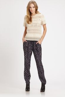 Girl. By Band Of Outsiders Lace Crochet Patchwork Top - Lyst