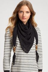 Gucci Bead Accented Hessa Shawl Scarf