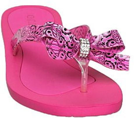 guess tutu flip flops pink