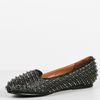 Jeffrey Campbell Martini Studded Flat with Spikes Black in Black - Lyst