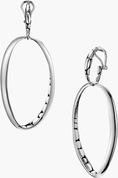 John Hardy Kali Silver Large Open Circle Earrings in Silver (sterling silver) - Lyst