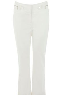 Karen Millen Crisp White Cotton Tailored Trousers - Lyst