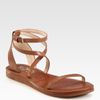 Kors By Michael Kors Rosemary Leather Sandals in Brown (luggage) - Lyst